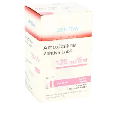 AMOXICILLINE ZENTIVA LAB 125 mg/5 ml, poudre pour suspension buvable