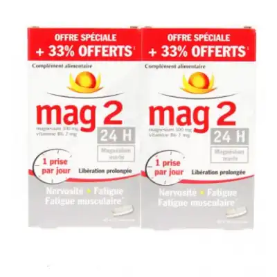 Mag 2 24h Comprimés Lp Nervosité Et Fatigue 2b/45 à PODENSAC