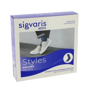 Sigvaris Styles Colors Chaussettes  Homme Classe 2 Noir Small Normal