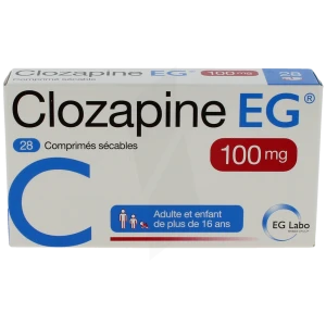 Clozapine Eg 100 Mg, Comprimé Sécable