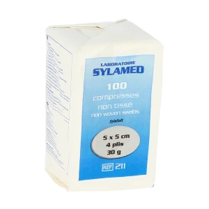 Sylamed Compr Non Stérile Non Tissée 30g/m2 5x5cm B/100