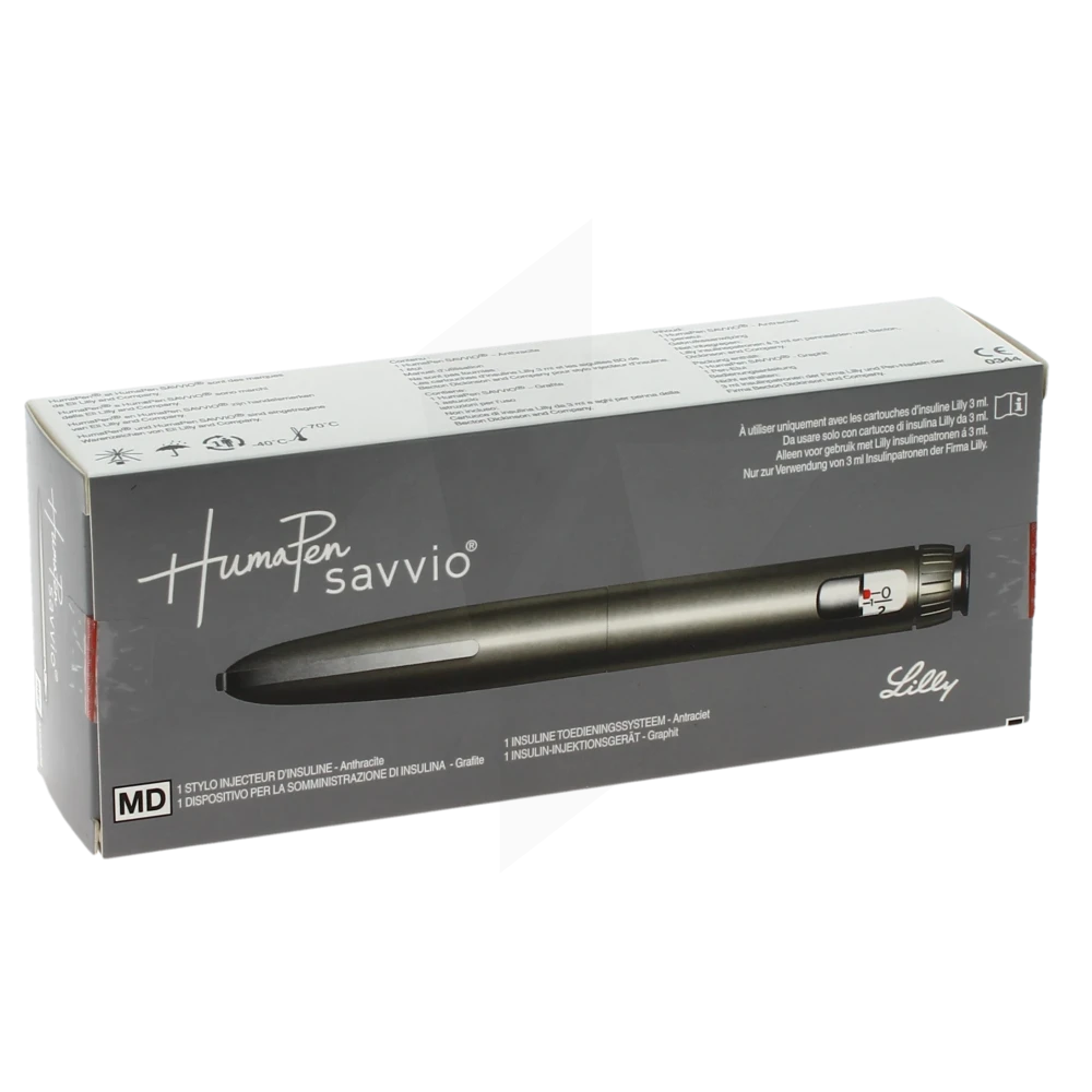 Humapen Savvio Stylo Injecteur Insuline Anthracite