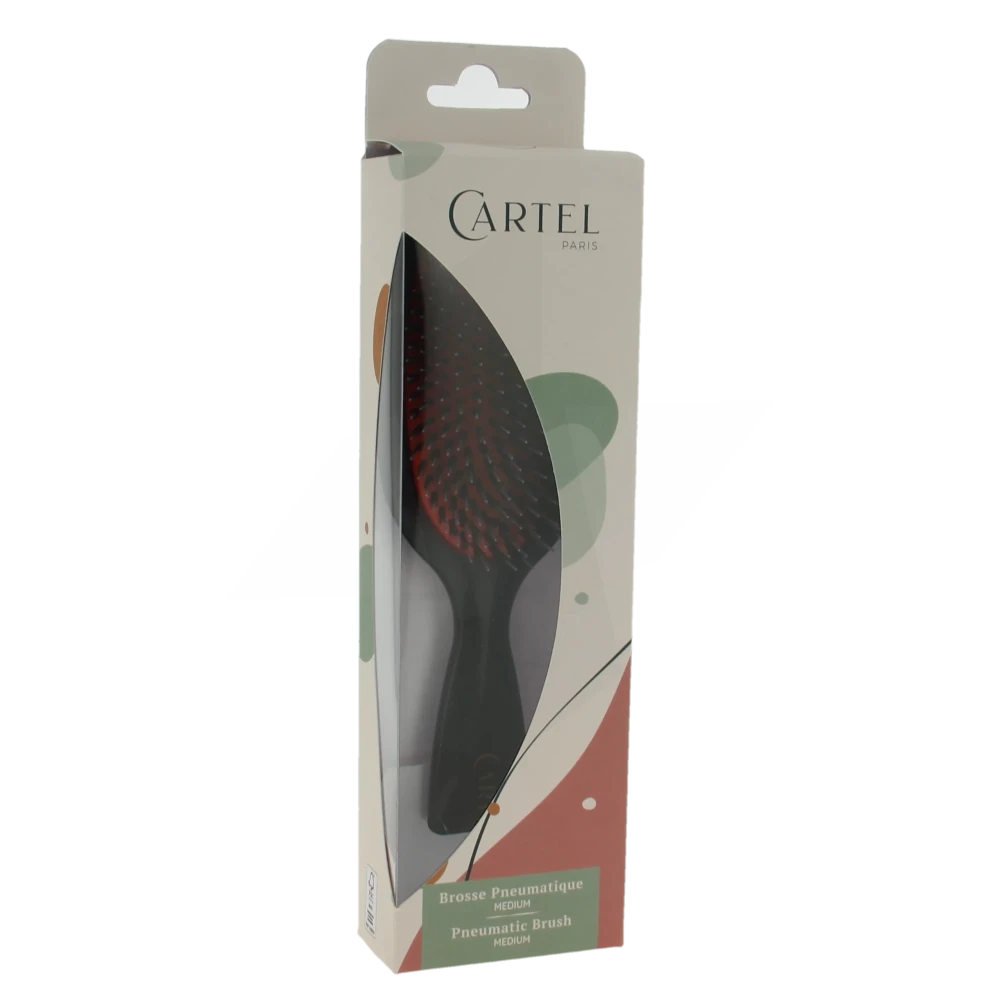 Cartel Brosse Cheveux Pneumatique Sanglier Picot Nylon Médium