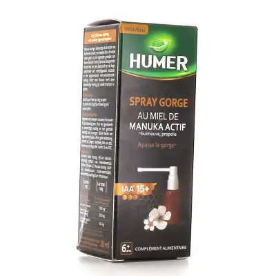 Humer Spray Gorge Miel De Manuka Iaa 15+ Fl/20ml à Pau