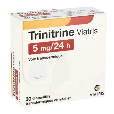 Trinitrine Viatris 5 Mg/24 Heures, Dispositif Transdermique à Seysses