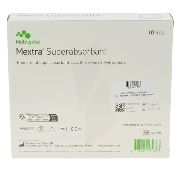 Mextra Superabsorbant Pansement Super Absorbant 12,5x12,5cm B/10