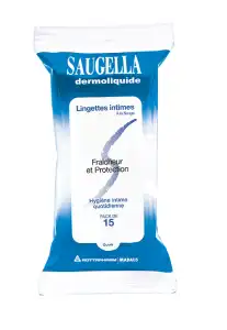 Saugella Lingette Dermoliquide Hygiène Intime Paquet/15 à LA-RIVIERE-DE-CORPS