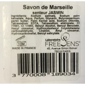 Freesens Savon Liquide De Marseille Jasmin 100g