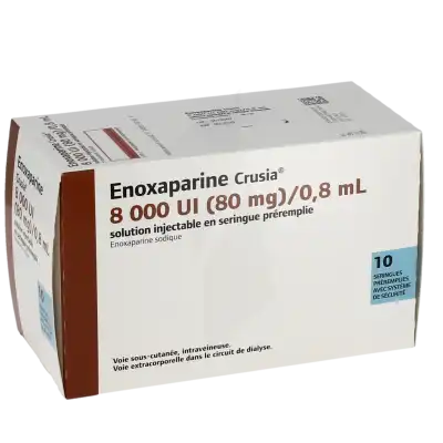 Enoxaparine Crusia 8 000 Ui (80 Mg)/0,8 Ml, Solution Injectable En Seringue Préremplie à Eysines