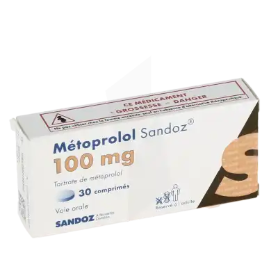 METOPROLOL SANDOZ 100 mg, comprimé