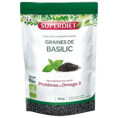 Superdiet Graine De Basilic Bio Sachet/200g à VALENCE