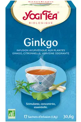 Yogi Tea Tisane Ayurvédique Ginkgo Bio 17 Sachets/1,8g à Angers