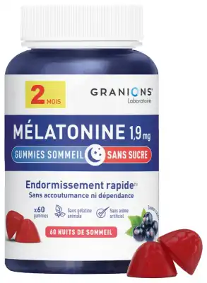 Granions Gummies Melatonine 1,9 Mg Gomme Fl/60 à GRENOBLE