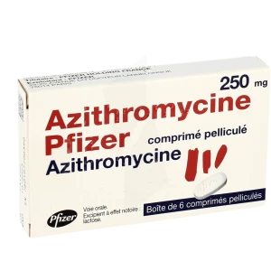 Azithromycine Pfizer 250 Mg, Comprimé Pelliculé