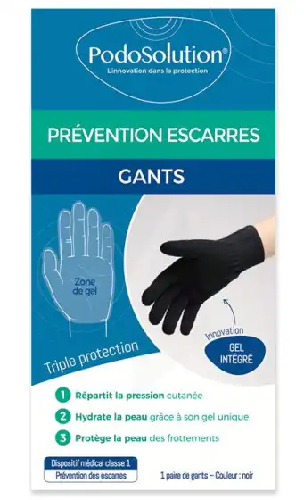 Podosolution Gant Prévention Escarres Noir S