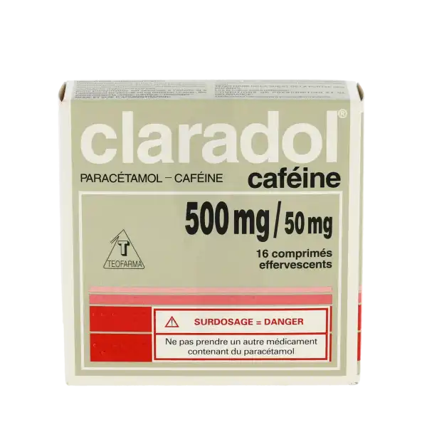 Claradol Cafeine 500 Mg/50 Mg, Comprimé Effervescent