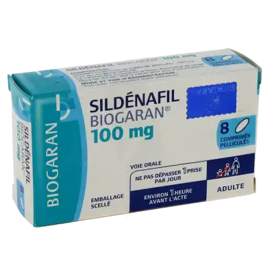 SILDENAFIL BIOGARAN 100 mg, comprimé pelliculé