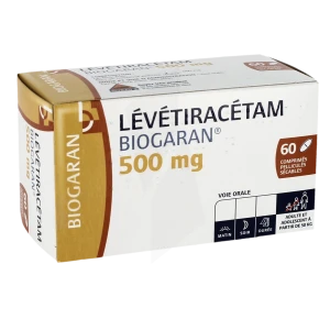 Levetiracetam Biogaran 500 Mg, Comprimé Pelliculé Sécable