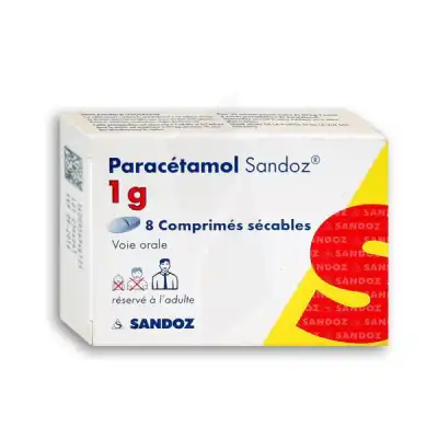 Paracetamol Sandoz 1 G, Comprimé Effervescent Sécable à TOURS