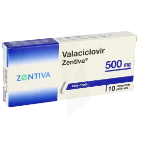 Valaciclovir Zentiva 500 Mg, Comprimé Pelliculé
