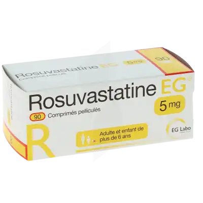 Rosuvastatine Eg 5 Mg, Comprimé Pelliculé à Abbeville
