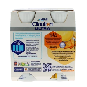 Clinutren Ultra Nutrim Vanille 4boutube De 200 Ml