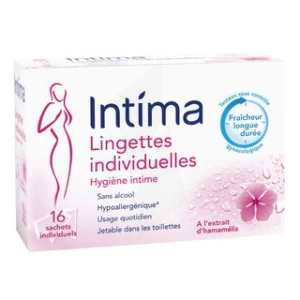 Intima Gyn'expert Lingettes Individiuelles Hamamélis Paquet/16