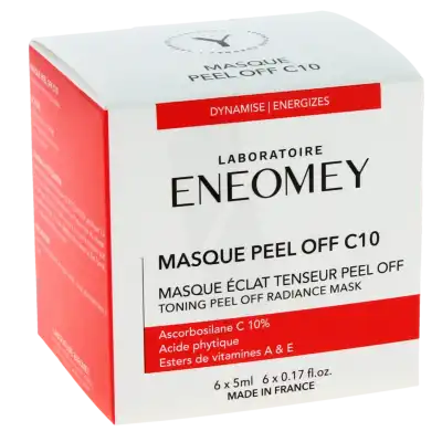 Eneomey Masque Peel Off C10 Masque éclat Tenseur 6 Monodoses/5ml à Gardanne