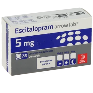 Escitalopram Arrow Lab 5 Mg, Comprimé Pelliculé