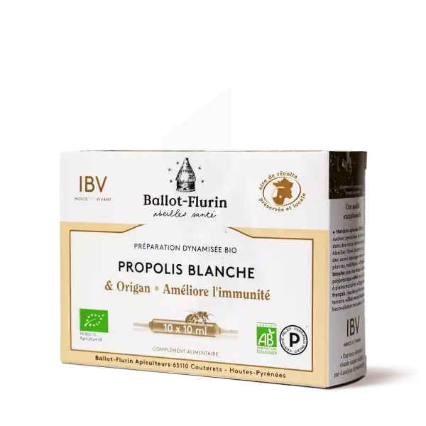 Ballot-flurin Préparation Dynamisée Propolis Origan 10 Ampoules/10ml