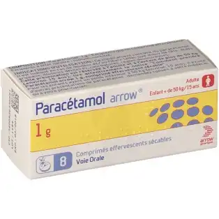 Paracetamol Arrow 1 G, Comprimé Effervescent Sécable à BOUILLARGUES