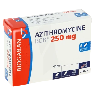 Azithromycine Bgr 250 Mg, Comprimé Pelliculé