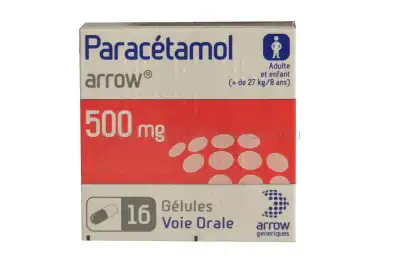 Paracetamol Arrow 500 Mg, Gélule à LORMONT