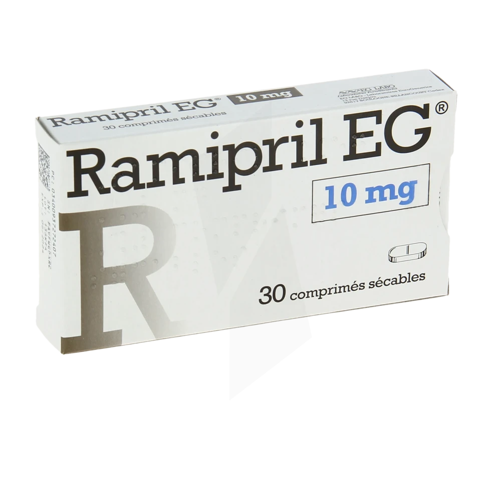 Ramipril Eg 10 Mg, Comprimé Sécable