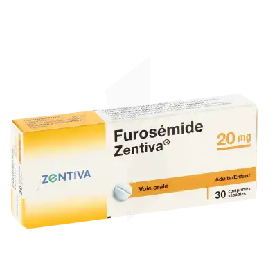 Furosemide Zentiva 20 Mg, Comprimé Sécable à La Ricamarie