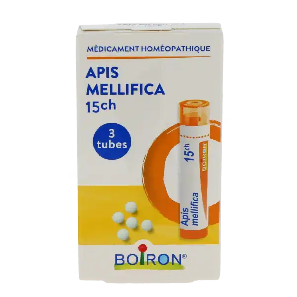 Boiron Apis Mellifica 15 Ch Granules 3 Tubes De 4 G