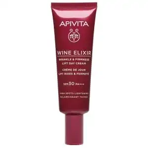 Apivita - WINE ELIXIR Crème de Jour Lift Rides & Fermeté SPF30 - Éclaircissant Taches avec Polyphénol de vigne de Santorin 40ml
