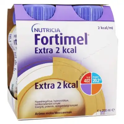 Fortimel Extra 2 Kcal Nutriment Moka 4bouteilles/200ml à TIGNIEU-JAMEYZIEU