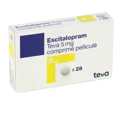 Escitalopram Teva 5 Mg, Comprimé Pelliculé à Eysines