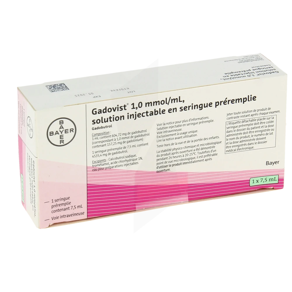 Gadovist 1,0 Mmol/ml, Solution Injectable En Seringue Préremplie