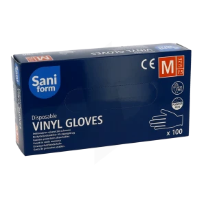 Saniform Gants D'examen En Vinyl Sans Latex Ni Poudre B/100