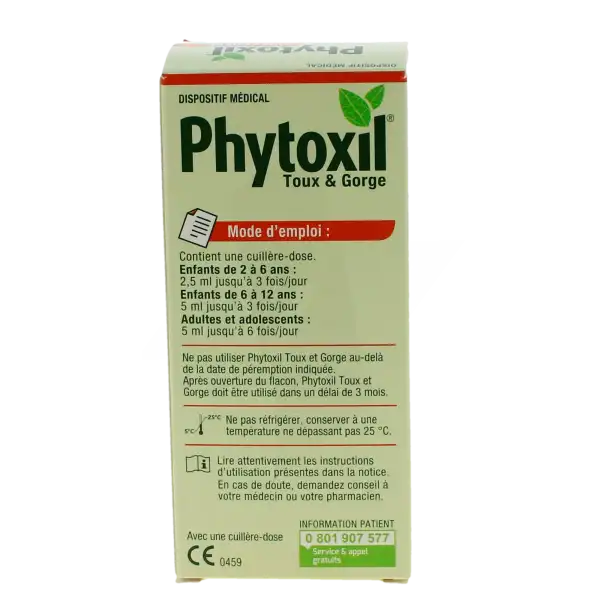 Phytoxil Toux Et Gorge Sirop Adulte Enfant +2 Ans Falcon De 100 Ml