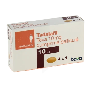 Tadalafil Teva 10 Mg, Comprimé Pelliculé