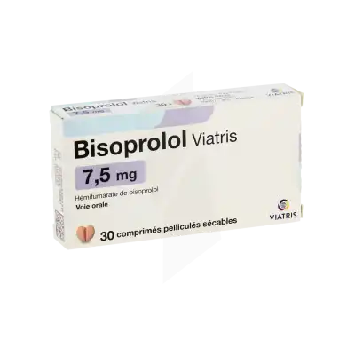 Bisoprolol Viatris 7,5 Mg, Comprimé Pelliculé Sécable à Paris