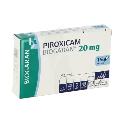 Piroxicam Biogaran 20 Mg, Gélule à Paris