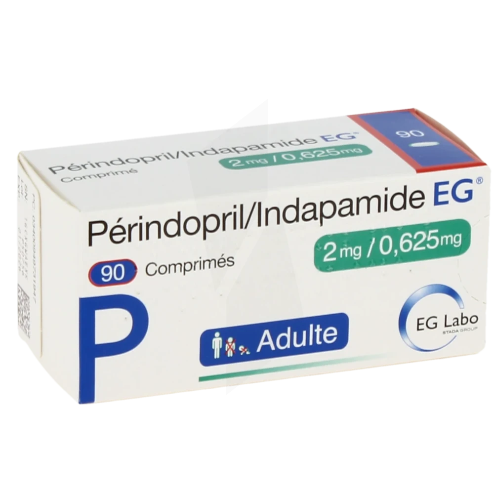 Perindopril/indapamide Eg 2 Mg/0,625 Mg, Comprimé