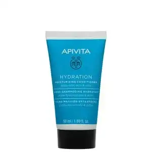 Apivita - HOLISTIC HAIR CARE Mini Après-shampoing Hydratant pour Tous Types de Cheveux avec Acide Hyaluronique & Aloès 75ml