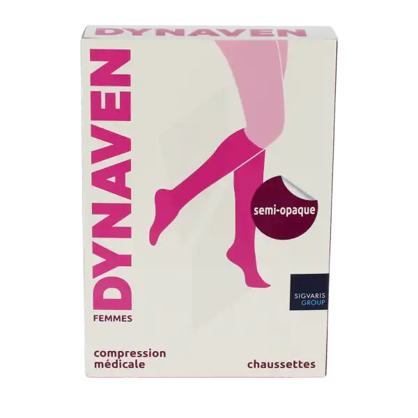 Dynaven Semi-opaque Chaussettes  Femme Classe 2 Beige X Large Normal-