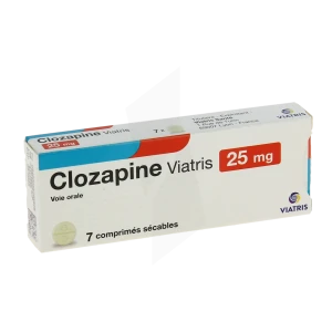 Clozapine Viatris 25 Mg, Comprimé Sécable