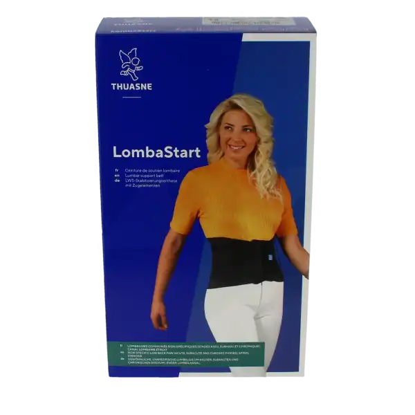 Thuasne Lombastart Ceinture Lombaire Maintien Noir H26cm T2